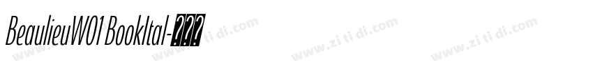 BeaulieuW01 BookItal字体转换